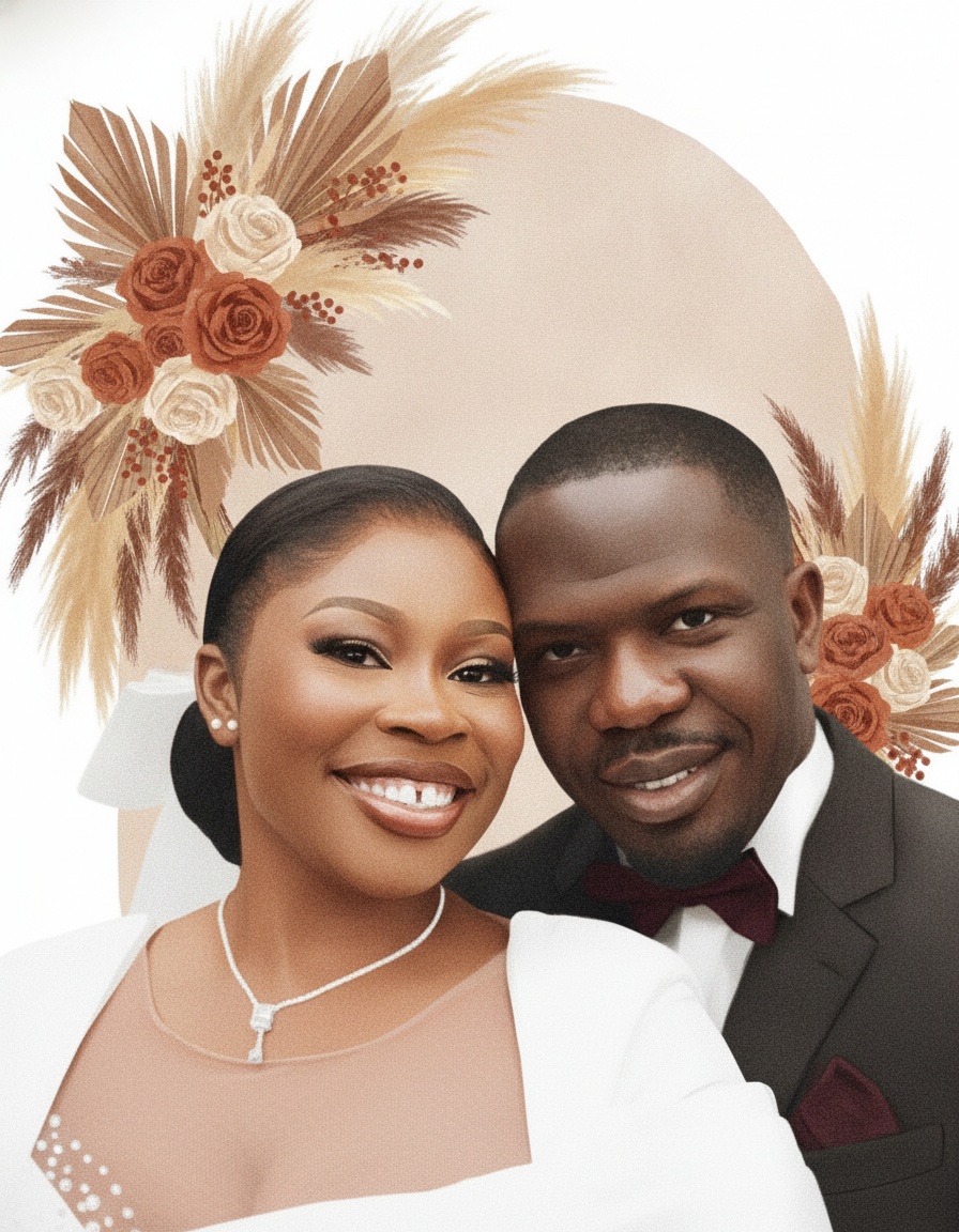 Couple Portrait im Boho-Chic-Stil
