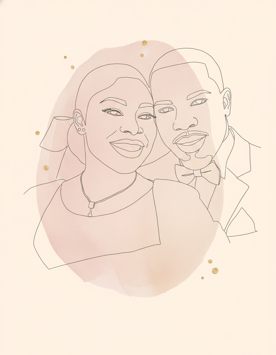 Couple Portrait im Modern-Minimal-Stil